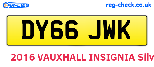 DY66JWK are the vehicle registration plates.