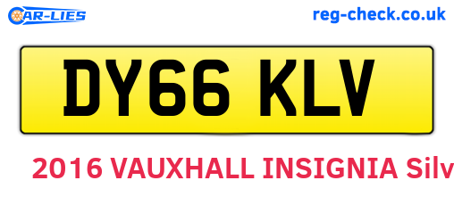 DY66KLV are the vehicle registration plates.