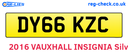 DY66KZC are the vehicle registration plates.