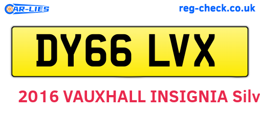 DY66LVX are the vehicle registration plates.