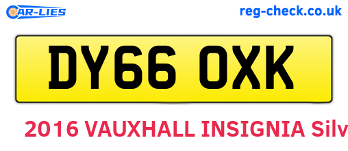DY66OXK are the vehicle registration plates.