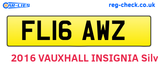 FL16AWZ are the vehicle registration plates.