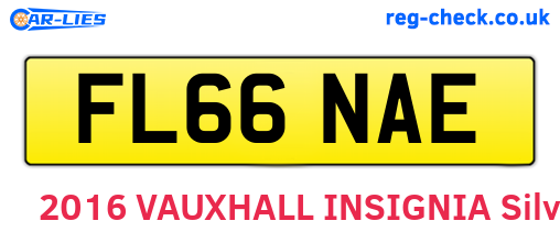FL66NAE are the vehicle registration plates.