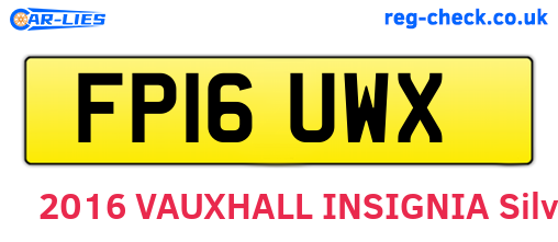 FP16UWX are the vehicle registration plates.
