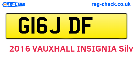 G16JDF are the vehicle registration plates.