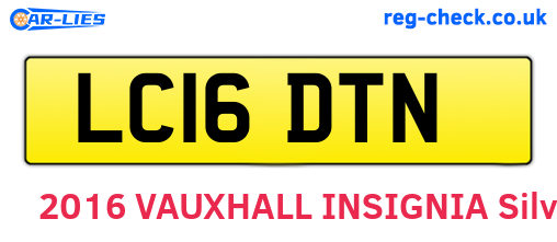 LC16DTN are the vehicle registration plates.