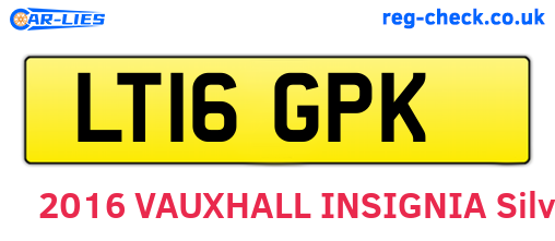 LT16GPK are the vehicle registration plates.