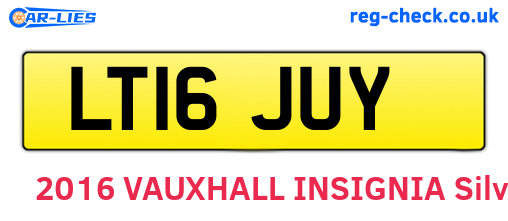 LT16JUY are the vehicle registration plates.