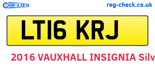 LT16KRJ are the vehicle registration plates.