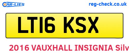 LT16KSX are the vehicle registration plates.