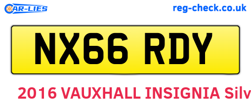 NX66RDY are the vehicle registration plates.