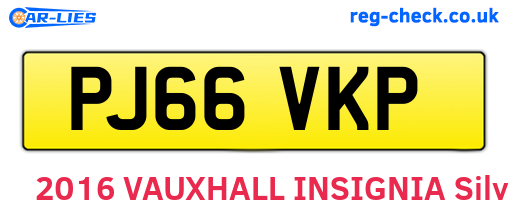 PJ66VKP are the vehicle registration plates.
