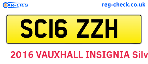 SC16ZZH are the vehicle registration plates.