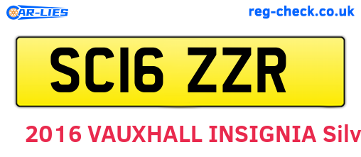 SC16ZZR are the vehicle registration plates.