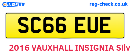 SC66EUE are the vehicle registration plates.