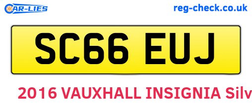 SC66EUJ are the vehicle registration plates.