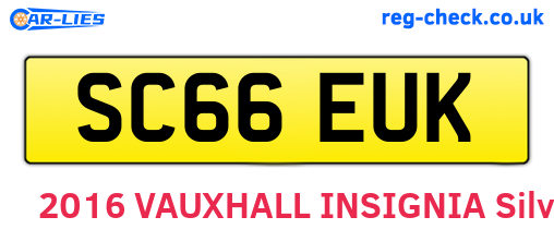 SC66EUK are the vehicle registration plates.