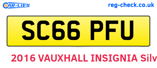 SC66PFU are the vehicle registration plates.