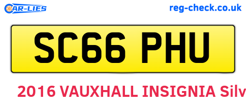 SC66PHU are the vehicle registration plates.