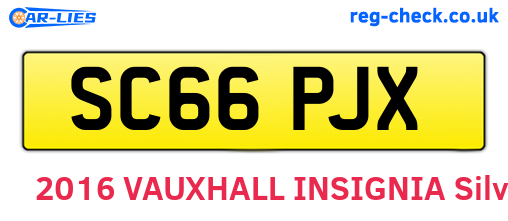 SC66PJX are the vehicle registration plates.