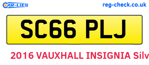 SC66PLJ are the vehicle registration plates.