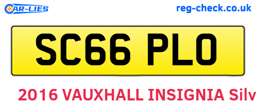 SC66PLO are the vehicle registration plates.