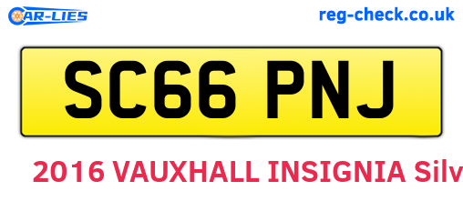 SC66PNJ are the vehicle registration plates.