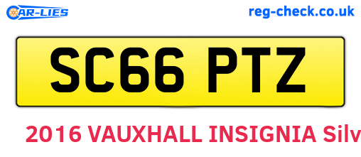 SC66PTZ are the vehicle registration plates.