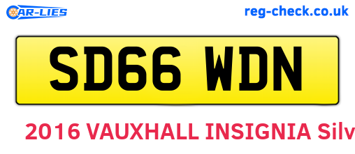 SD66WDN are the vehicle registration plates.