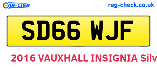SD66WJF are the vehicle registration plates.