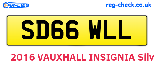SD66WLL are the vehicle registration plates.