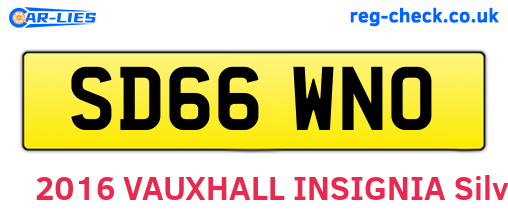 SD66WNO are the vehicle registration plates.