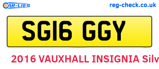 SG16GGY are the vehicle registration plates.