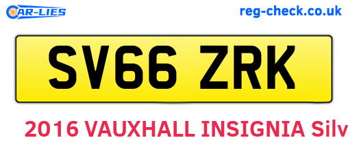 SV66ZRK are the vehicle registration plates.