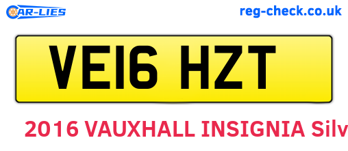 VE16HZT are the vehicle registration plates.