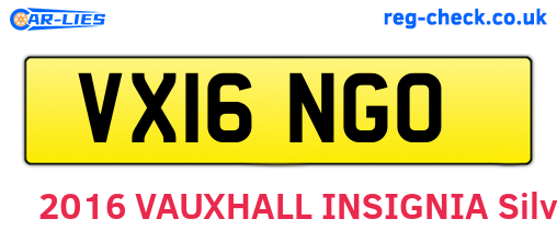 VX16NGO are the vehicle registration plates.