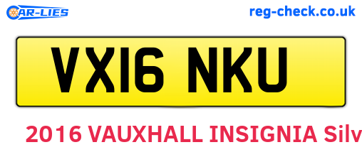 VX16NKU are the vehicle registration plates.