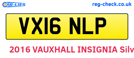 VX16NLP are the vehicle registration plates.