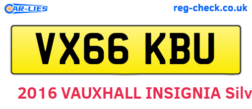 VX66KBU are the vehicle registration plates.