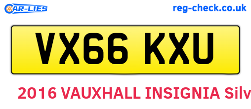 VX66KXU are the vehicle registration plates.