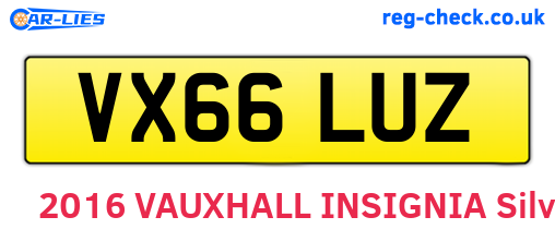 VX66LUZ are the vehicle registration plates.