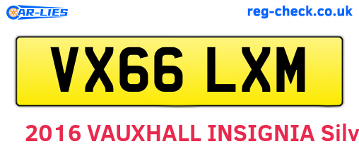 VX66LXM are the vehicle registration plates.