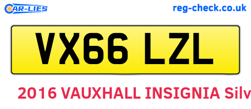 VX66LZL are the vehicle registration plates.