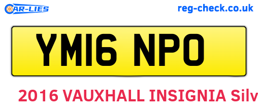 YM16NPO are the vehicle registration plates.