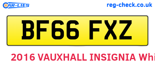 BF66FXZ are the vehicle registration plates.
