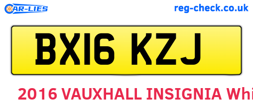 BX16KZJ are the vehicle registration plates.