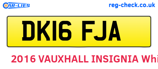 DK16FJA are the vehicle registration plates.