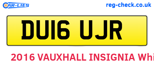 DU16UJR are the vehicle registration plates.