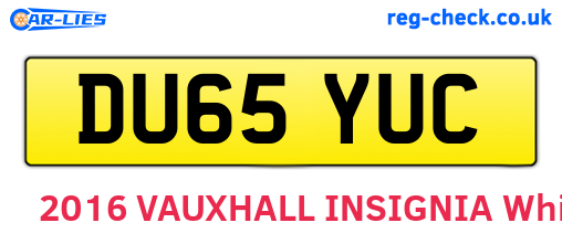 DU65YUC are the vehicle registration plates.