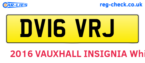 DV16VRJ are the vehicle registration plates.